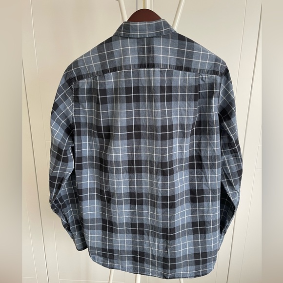 JCrew Mens Blue and White Plaid Shirt Size Large - Picture 7 of 7